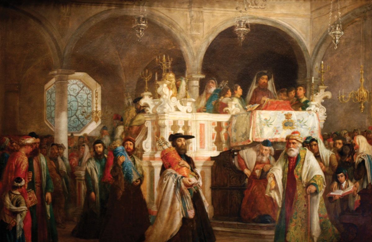 The Feast of the Rejoicing of the Law at the Synagogue by Solomon Alexander 1850
