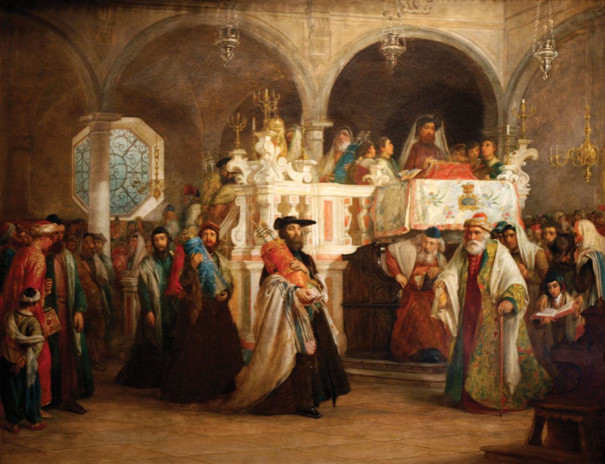 The Feast of the Rejoicing of the Law at the Synagogue by Solomon Alexander 1850